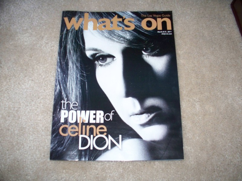 CELINE DION ON COVER LAS VEGAS MAGAZINE WHAT'S ON MARCH 8-21 2011