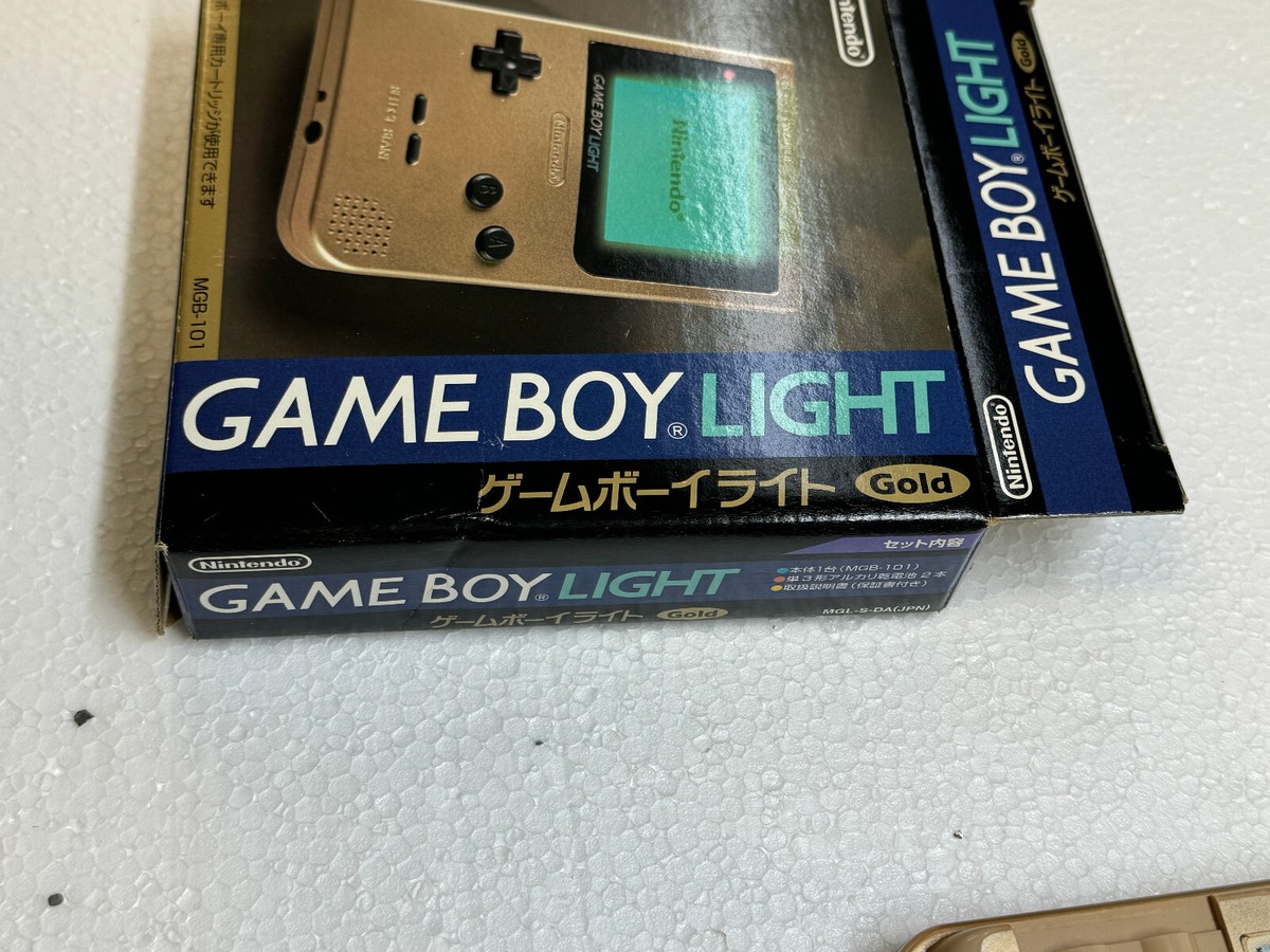 Nintendo GAME BOY LIGHT ゲームボーイライト ゴールド Nintendo Game Boy Light Gold Console Working & Cleaned Rare