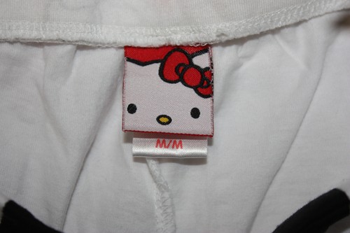NWOT Sanrio Hello Kitty Sz M White Pajama Lounge Pants Soft Cotton - Picture 5 of 6