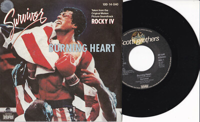 Survivor -Burning Heart / Feels Like Love- 7'' 45 Scotti Bros. OST Soundtrack 