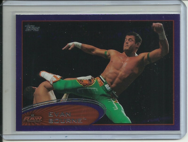 Evan Bourne WWE Wrestling 2012 Topps Purple Parallel Card No. 35