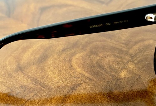 GUCCI Retro Optical Havana Tortoise Square Frame 50MM Eyeglasses Demo Lens $405 - Picture 7 of 10