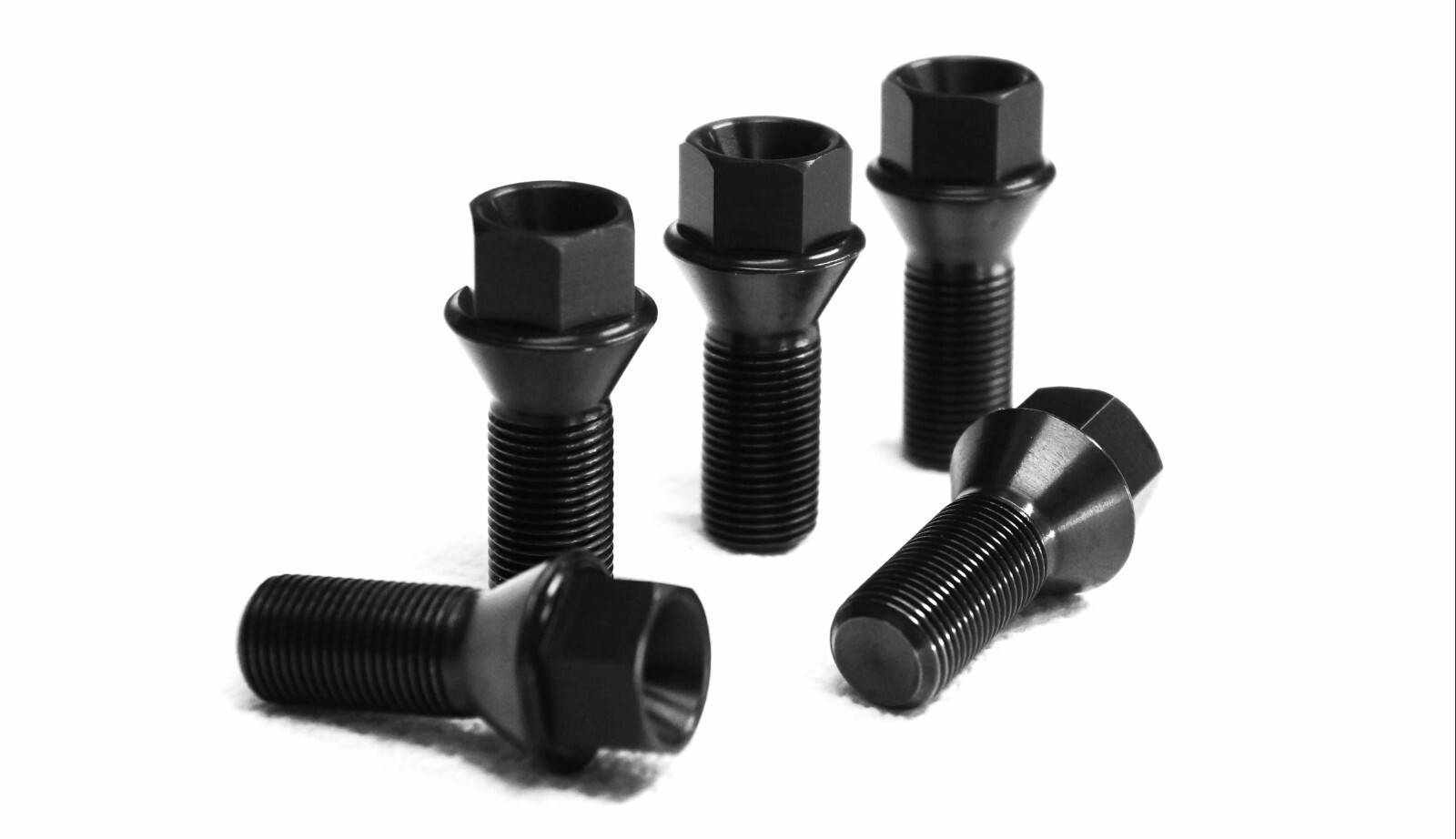 Black Titanium Lug Bolts 12x1.5 28mm 17 60 20pack bolt set Lotus Bolt