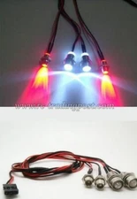LED Light Set System for 1/10 RC Touring Car 2 White & 2 Red LEDs