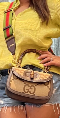 Authentic Gucci Bamboo 1947 Jumbo GG Small Top Handle | eBay