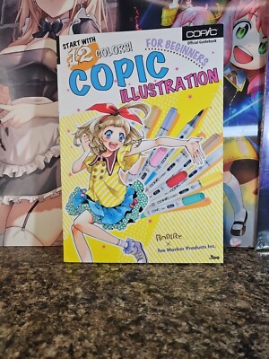 COPIC official ENGLISH text guide 12 color illustration Anime Manga beginner 