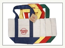 Trader Joe’s Mini Canvas Tote Bag Set of 4 color 2025 Limited Edition, NEW