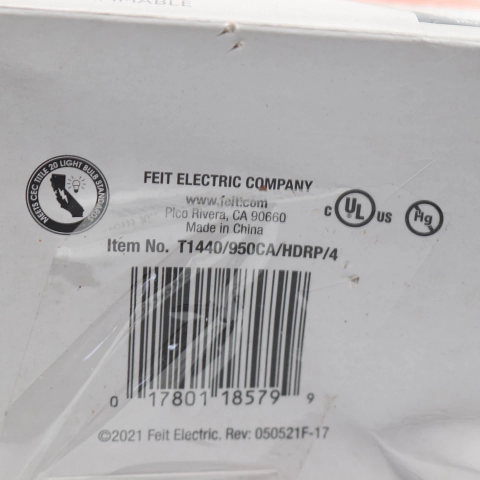 (3-Pk) Feit Electric Vintage Edison LED Light Bulb 5000K Daylight T14 40W Eqv - Image 4 of 4
