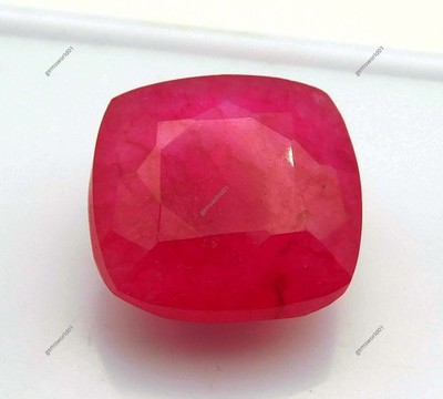 35.85 Ct Natural Certified Pink Ruby Rare Unheated Cushion Cut Loose Gemstone