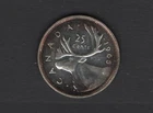 1965 Canada  25 cents -SILVER   UNCIRCULATED with TONING