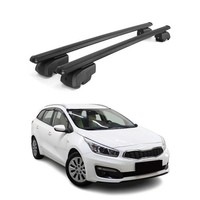 DachträGer GepäCkträGer FüR Kia Ceed Jd Sw 2012-2018 Abe Aluminium Schwarz