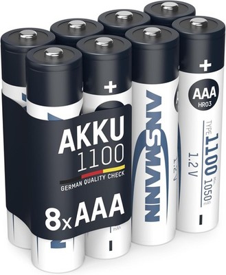 Ansmann AAA Rechargeable Batteries 1100mAh high-Capacity high-Rate Rechargeable