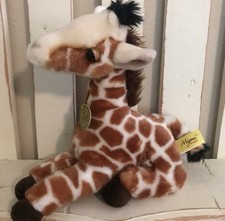 Miyoni Tots by Aurora Baby Giraffe Sitting Plush Stuffed Animal EUC Nursery