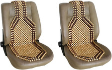 2X Natural Wood Beaded Auto Car Seat Bead Cover,Front seat Natural Wooden 2 pcs
