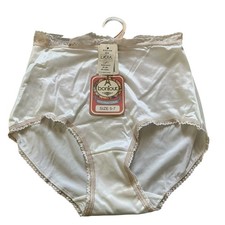 Vintage 80s Bourjour International High-waisted Brief Panties Pearl White Sz 5-7
