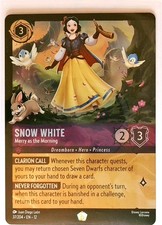 Lorcana Snow White - Merry as the Morning Wilds Unknown 37/204 Legendary Epic