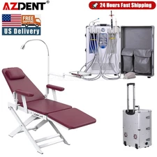 Portable Dental Unit Mobile Delivery Rolling Case Air Compressor /Chiar 4Holes