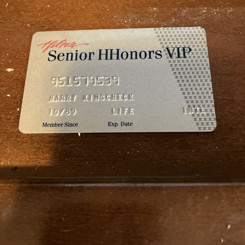 Hilton Hotels SENIOR Credit Card exp. LIFETIME No expire date HONOR VIP
