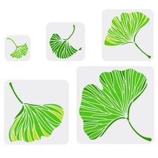 Ginkgo Leaf Stencils 5 Sizes Reusable Pattern for Wall Furniture Art