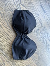 Victoria Secret Swim Bikini Top 34D Black Bandeau Solid Strapless Underwire