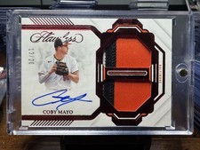 COBY MAYO AUTO DUAL JERSEY PATCH 2023 Panini Flawless RUBY PARALLEL /20 ORIOLES