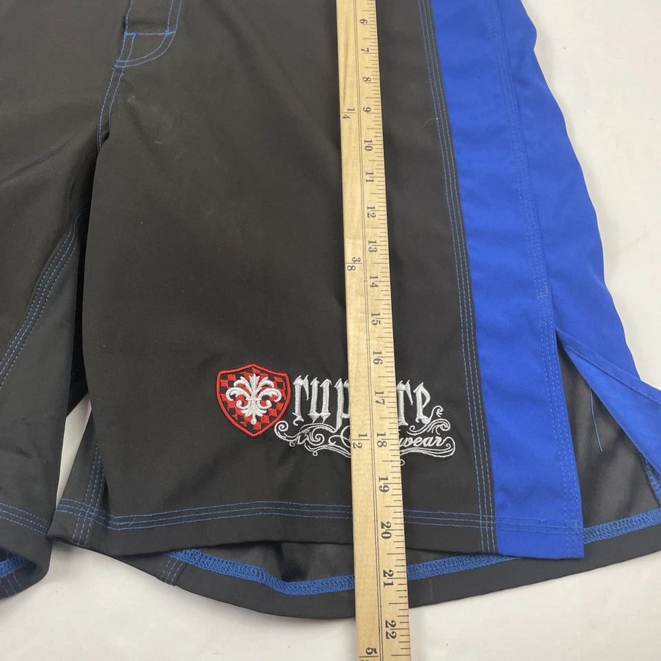 Pantalones Cortos Tatami Fightwear Rapture MMA Grappling Jiu-Jitsu Para Hombre 38 Negro Azul Foto 3 de 4