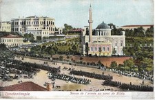 Cartolina Costantinopoli. Revue de l armee au serai de Yildiz. 1915 ca., cartolina