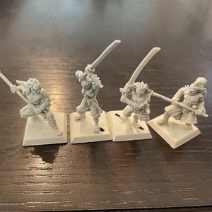AEG Clan War Miniatures 50102 CRAB BERSERKERS Samurai Metal Base Painted