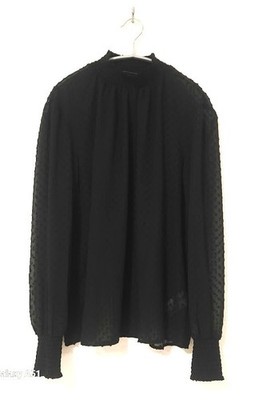 Jake*s Damen Bluse, Gr. 38 Schwarz Chiffon Gepunktet elegant