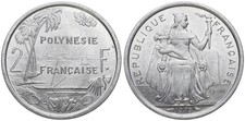 French Polynesia - 2 Francs 1949-2020 - KM# 3, 10 - Various Years