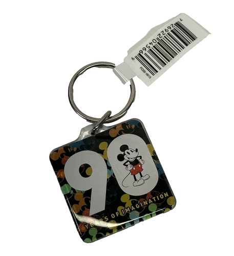 Disney Mickey Mouse 90 Years Of Imagination Keychain With Tag - Afbeelding 2 van 3