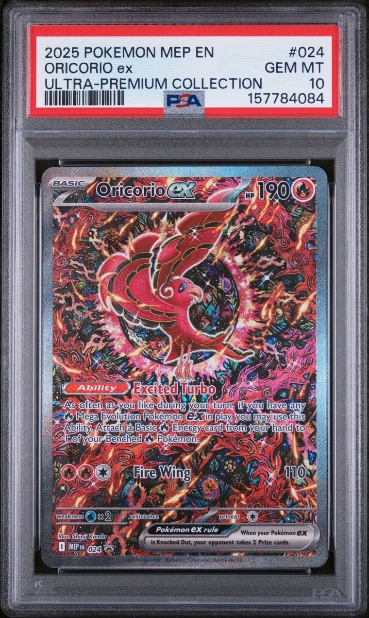 2025 POKEMON MEP EN-ME BLACK STAR PROMO #024 ORICORIO EX PSA 10 view 1