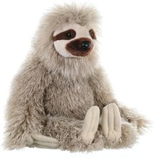 Wild Republic Sloth Plush Grey Soft Toy Cuddlekins 30cm Stuffed Animal