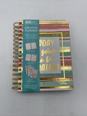 Papercraft creative planner ''Find the good in every day'' undated 12 month green