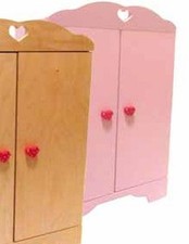 Armoire pour Poupées Anciennes Julia ?? + Einlegeboeden & Barre de Vêtements