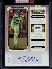 2022 Panini Contenders Tariq Woolen RC Championship Ticket Rookie Auto #/49