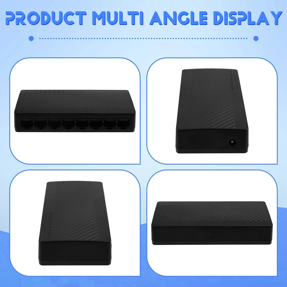  Switcher WiFi Desktop Gigabit Ethernet 8 Porte 10x Velocità RJ45 Hub G6D13445 - Immagine 4 di 4