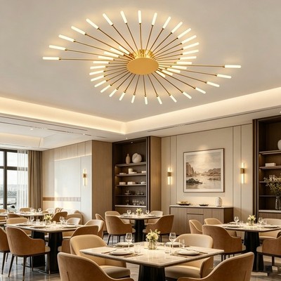 Luxury Fireworks Design Ceiling Lamp LED Indoor Lighting for Bedroom Living Room
