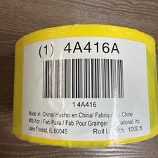 NEW Yellow Black Caution Tape Rolls 1000Ft, 3" Width 4A416A