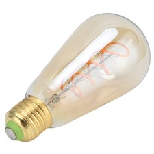 Image of _ST64 Lamp Bulb E27 4W Vintage DoubleSpiral Dimmable Filament Bulb 220V Warm