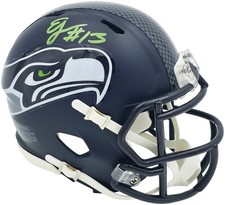 Ernest Jones IV Signed Seattle Seahawks Blue Speed Mini Helmet MCS Holo