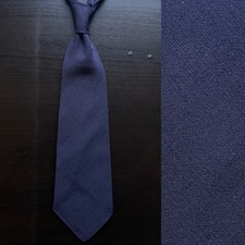 Navy Wool Four-Fold Swing Tie EUC VTG Ivy Trad 1930s 1940s Palm Beach Cloth PBC