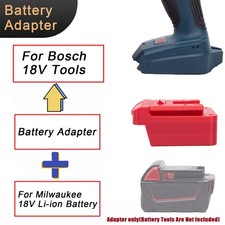 NEW Adapter For Milwaukee 18V Lithium Battery To For Bosch 18V Cordless Tools