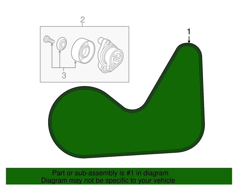 Cinturón Serpentine Original Acura 31110-RLV-A02 Foto 2 de 2