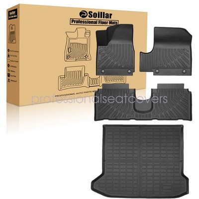 TPE 3D Floor Mats & Trunk Cargo Liners Set For 2022 2023 2024 Hyundai Ioniq 5