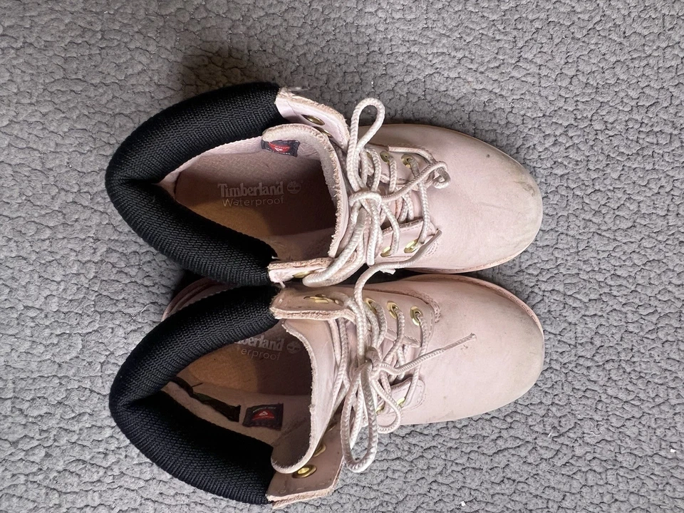 Timberland Pink Boots Waterproof Snow Boots Little Girls Size 1 - Image 3 of 4