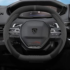 Suede Leather Car Steering Wheel Cover For Peugeot 508 308 Sw E-208 208 E-408 40 Suede Leather Car Steering Wheel Cover For Peugeot 508 308 Sw E-208 208 E-408 40