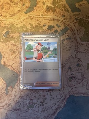 Pokemon Center Lady 123/132 Me01: Mega Evolution Reverse Holo