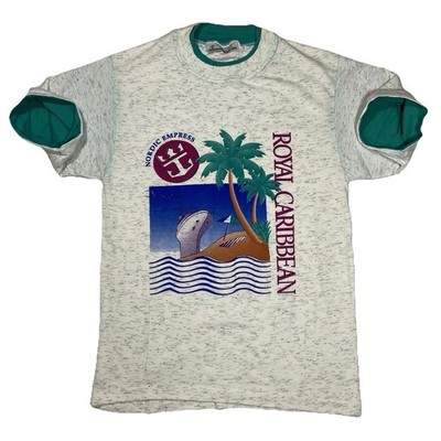Vintage 90's Royal Caribbean Nordic Empress Cruise Tee Size Medium USA Y2K M VTG