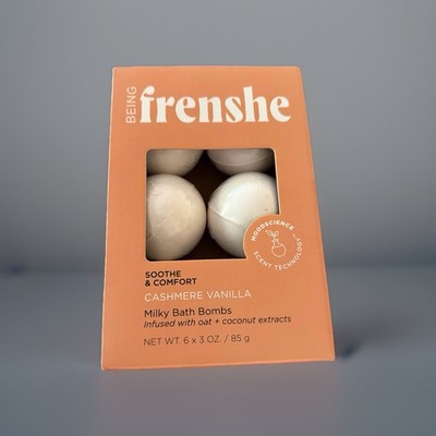 6pc Being Frenshe Cashmere Vanila   Milky Bath Bombs  sooth & comfort   New